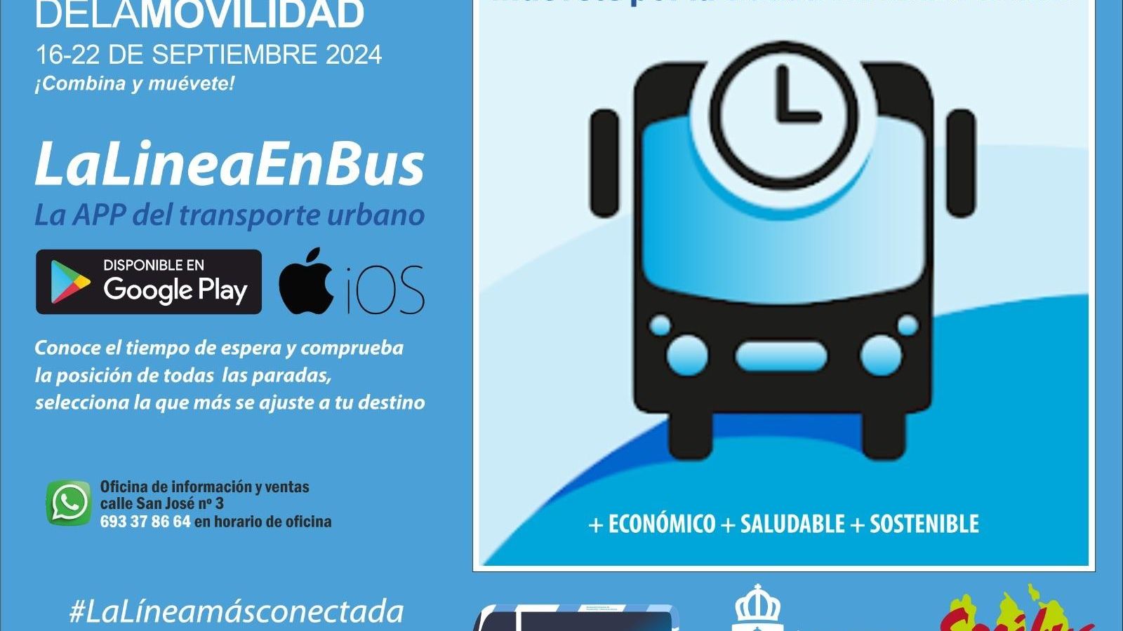 Cartel de la Semana de la Movilidad en La Línea.