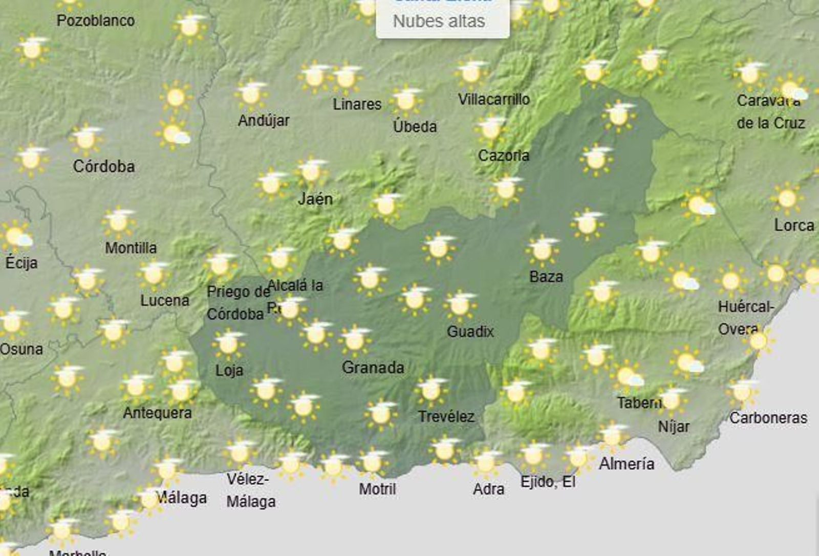 Las nubes empiezan a instalarse en los cielos de la provincia.