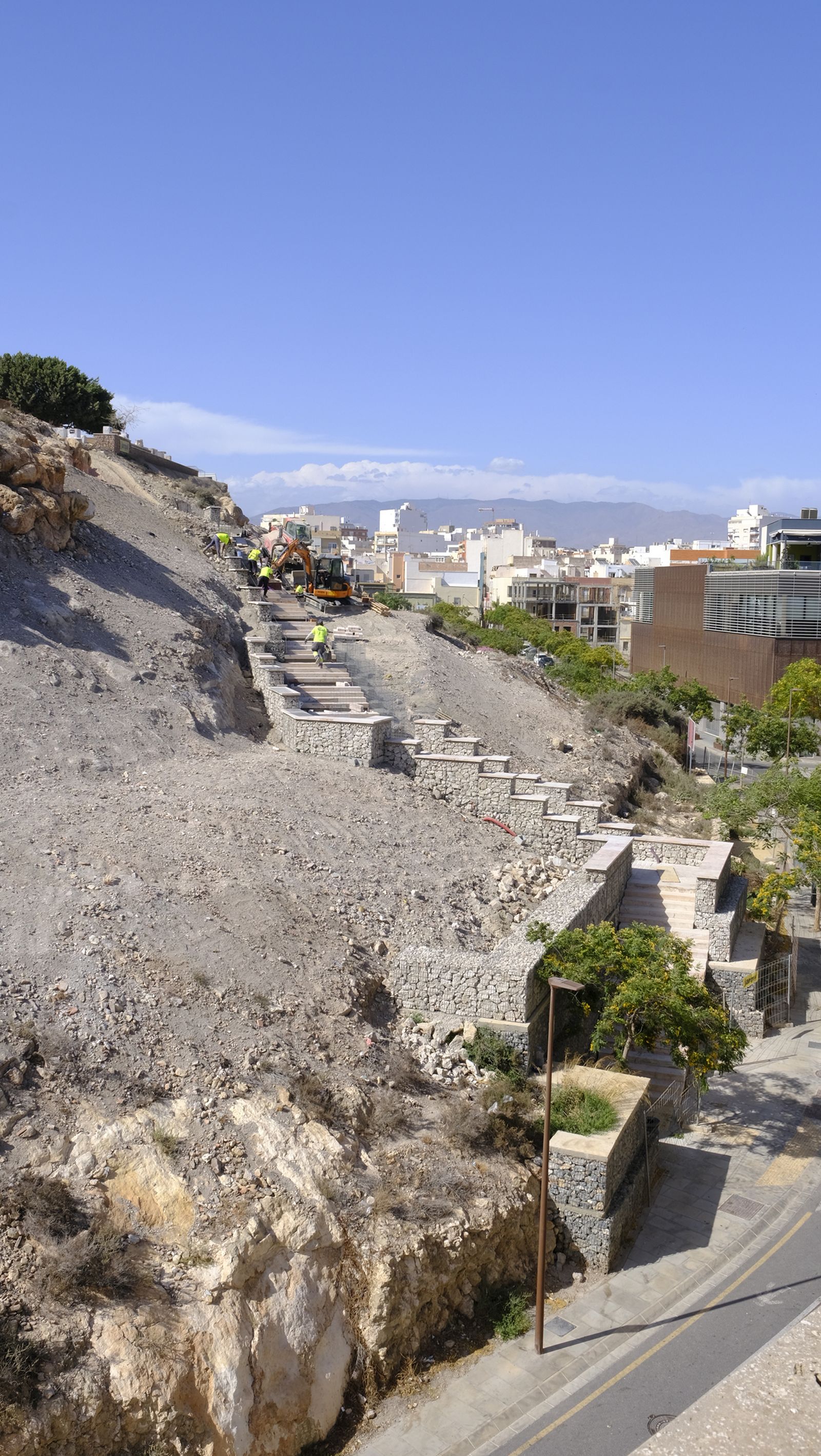 Imágenes del avance de las obras en la zona del Cerro de San Cristobal