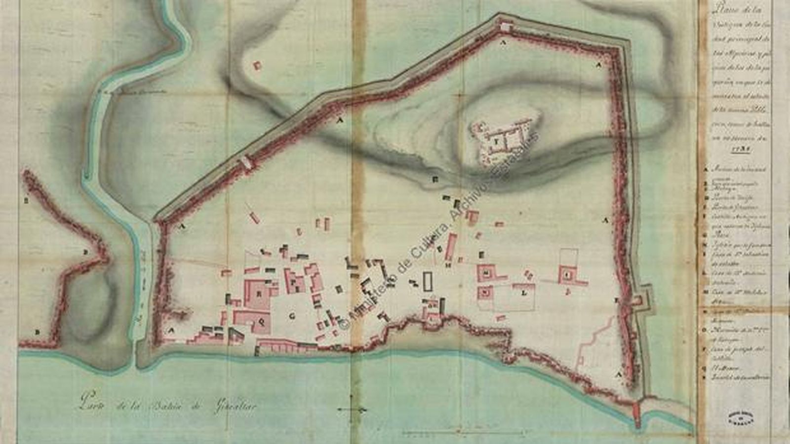 Plano de la “Serie Verboom” con los caminos ya transformados en calles y edificación en sus bordes. Son apreciables las plazas, creadas espontáneamente al adaptarse a lo preexistente.