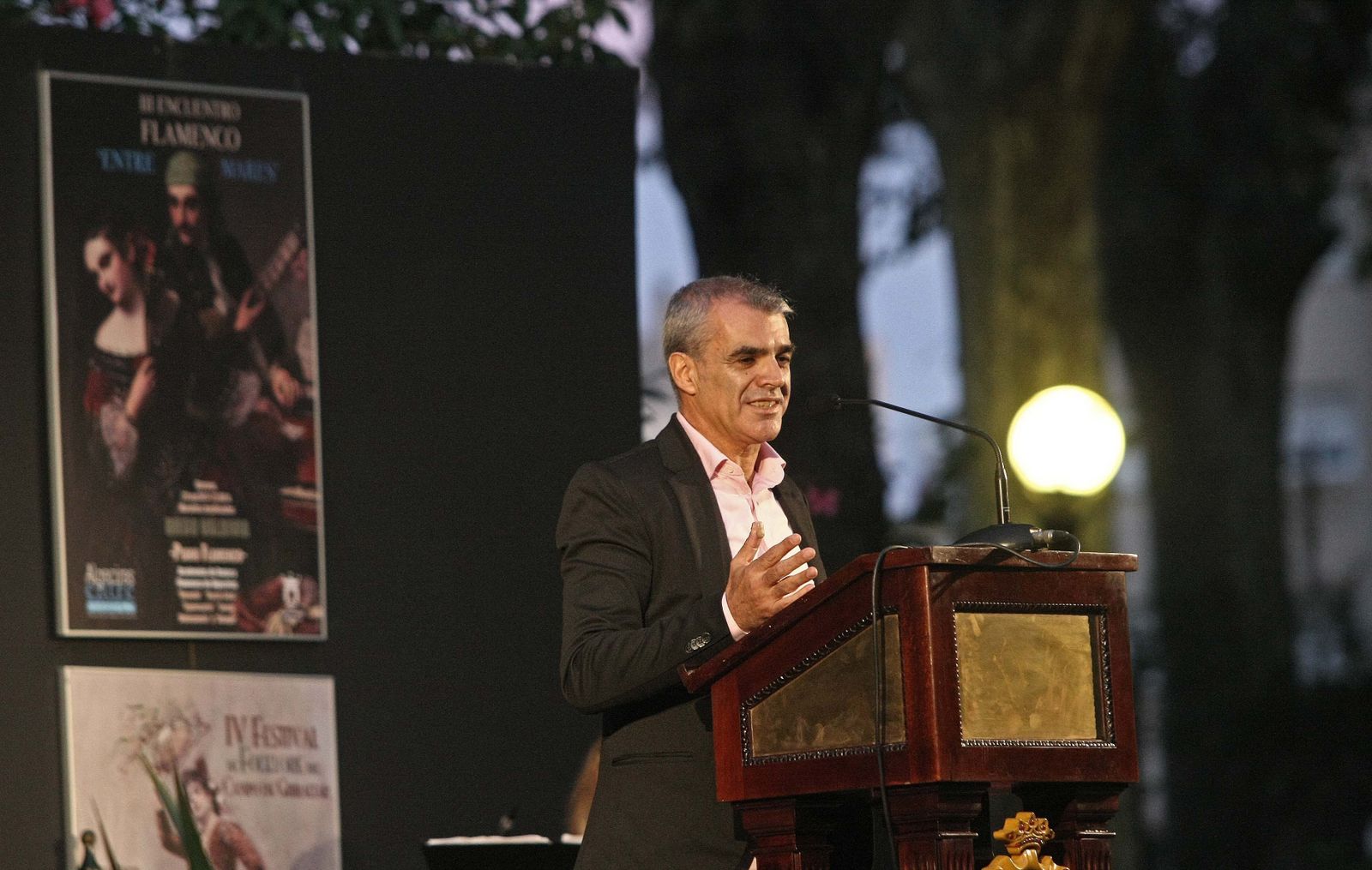 Miguel Vega, durante el pregón de Algeciras Entremares 2017.