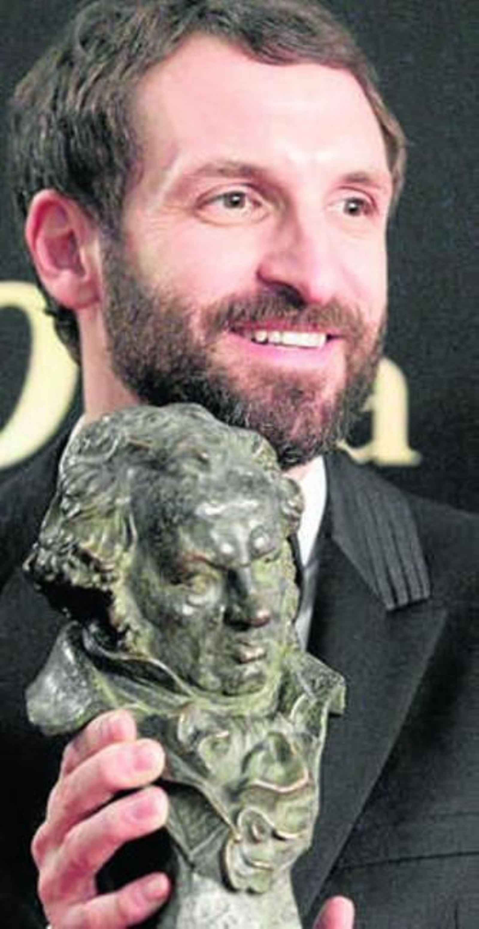 Julián Villagrán, al recoger el Goya.