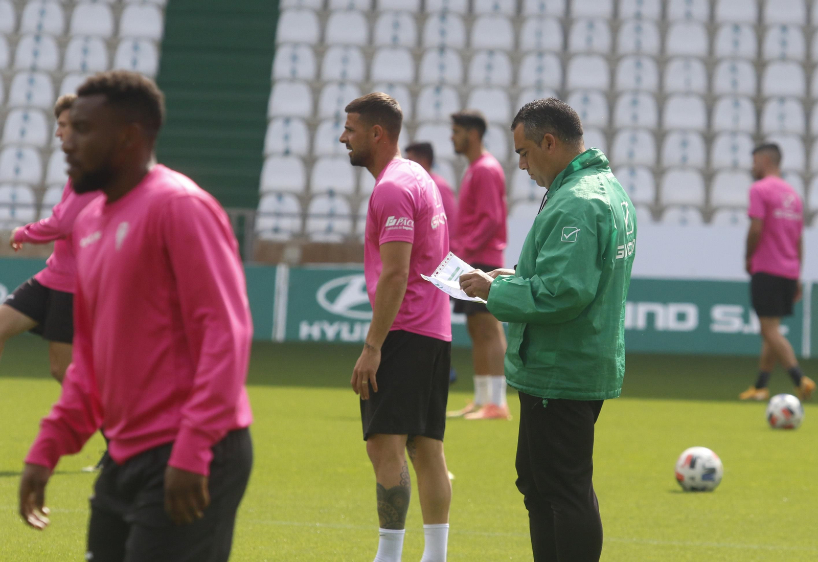 Las imágenes del primer entrenamiento de Germán Crespo al frente del Córdoba CF