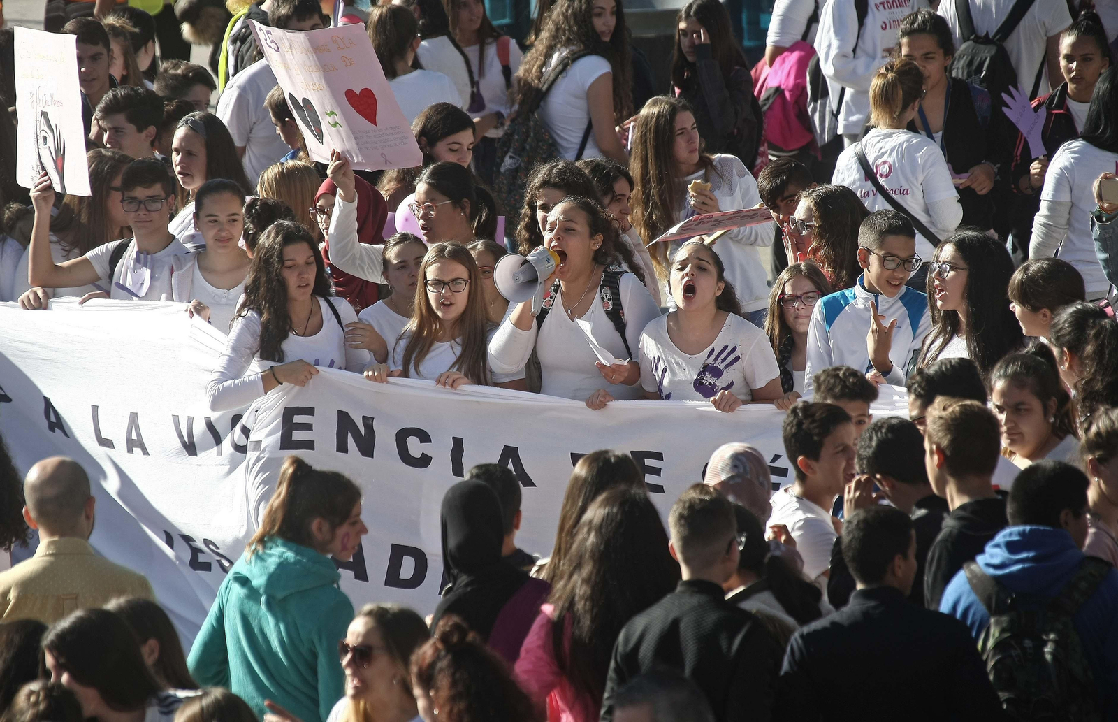 Manifestación contra la violencia de género en Algeciras