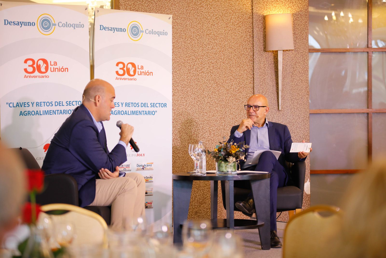 Imágenes del desayuno coloquio de Diario de Almería, con Jesús Barranco, CEO de La Unión