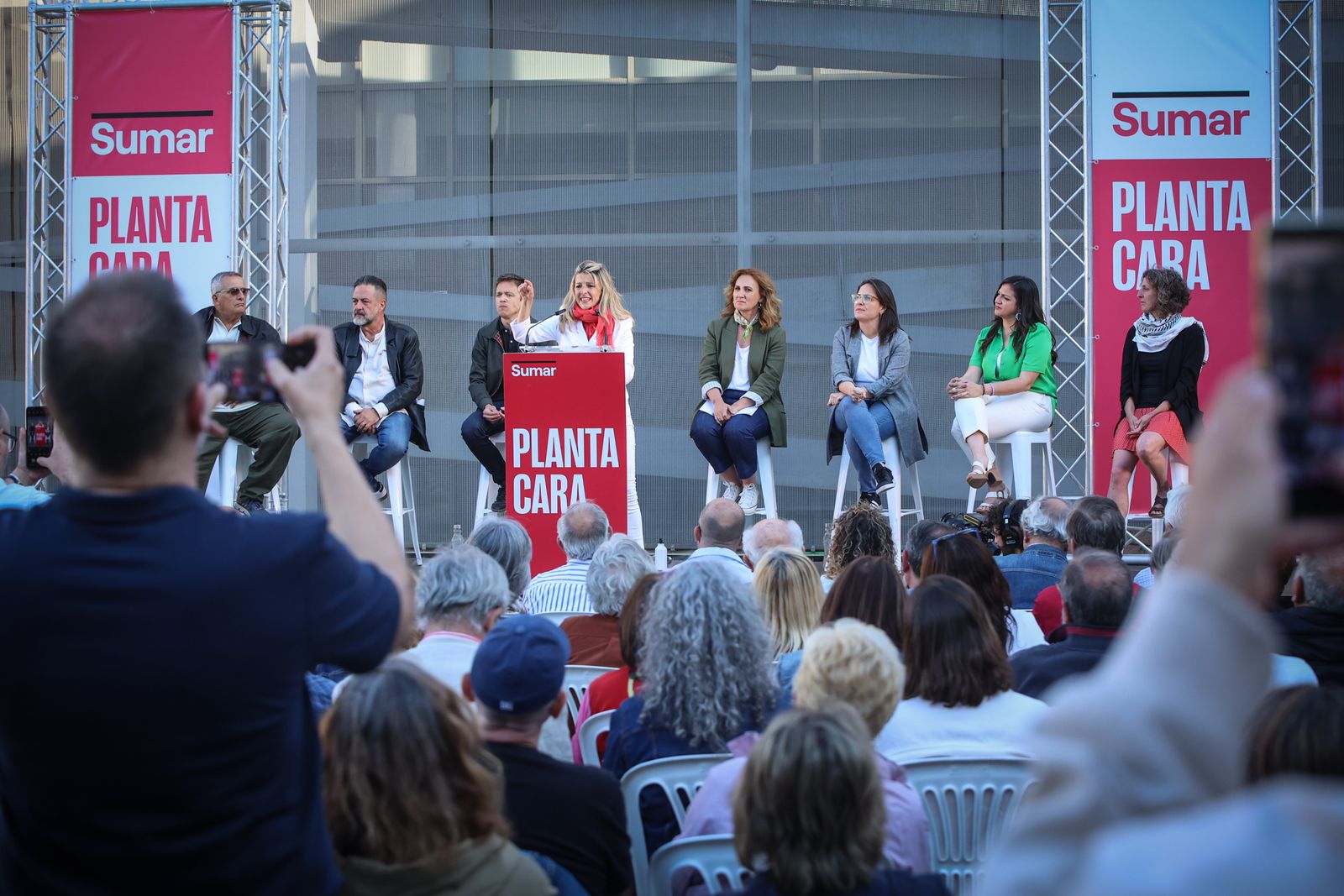 Imágenes del mitin de SUMAR con Yolanda Díaz en Jerez