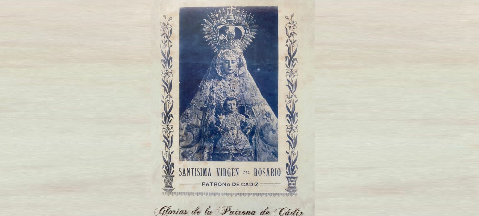 Portada de la publicación Las Glorias de la Patrona editada por Santo Domingo