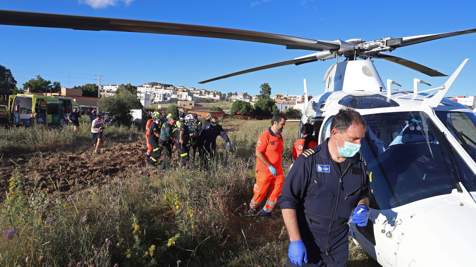 Rescate de un herido en las Pozas del Cobre