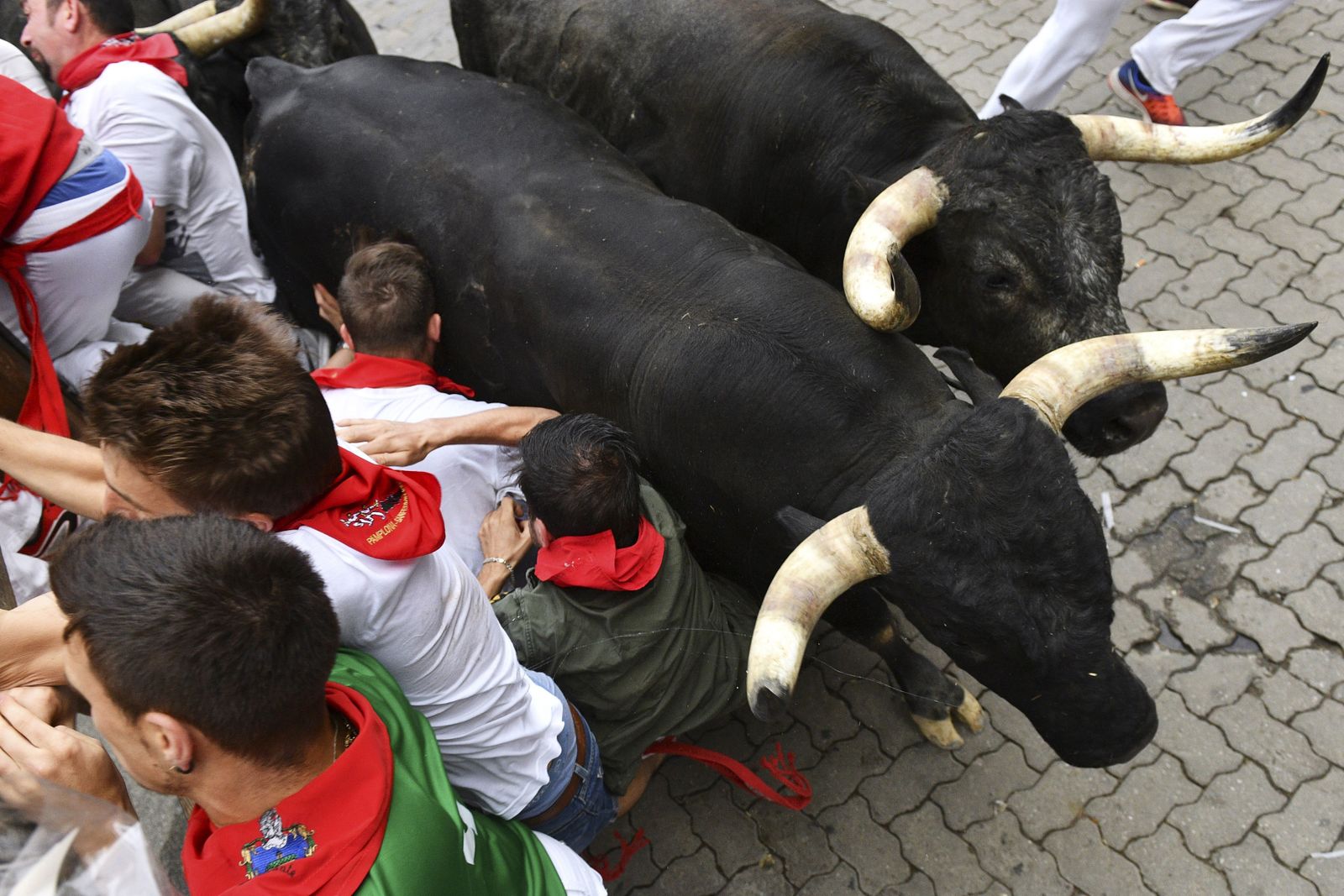 Las imágenes del último encierro de los sanfermines