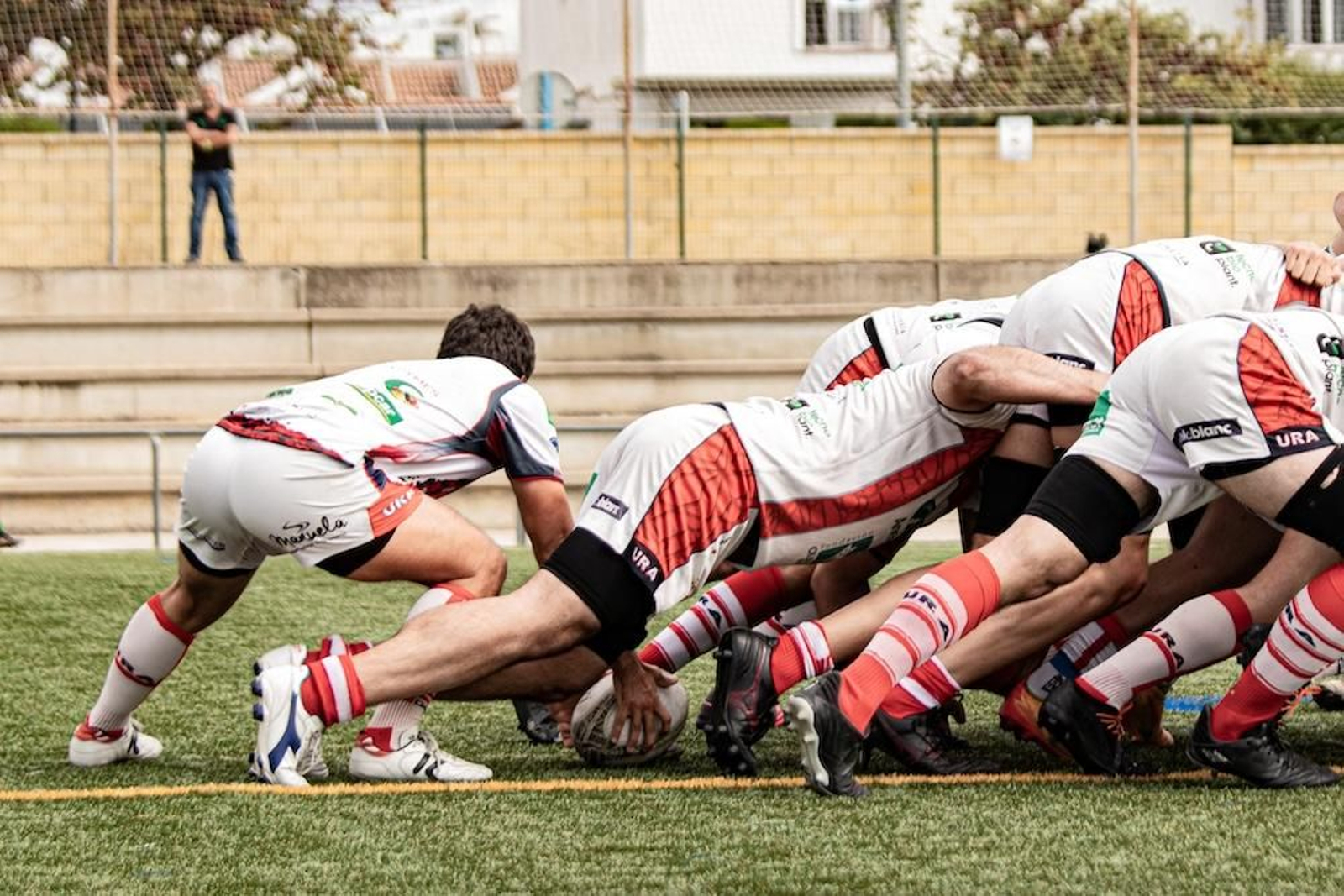 Los jugadores del conjunto cruzado durante una acción de un encuentro de esta temporada.