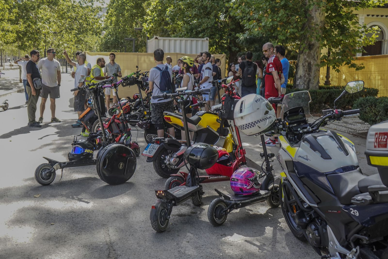 Concentración de patinetas