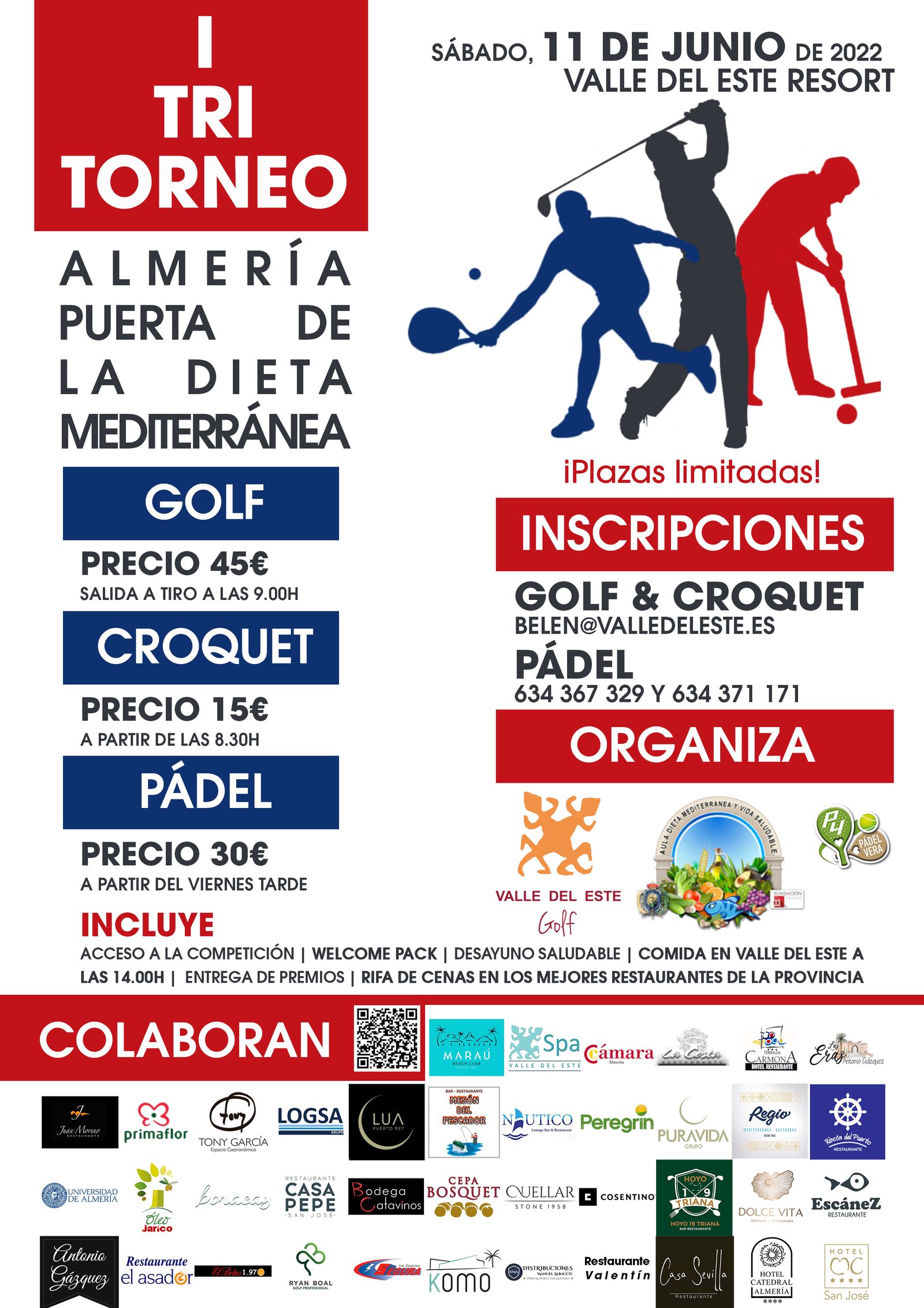 Cartel del I Torneo Almería Puerta de la Dieta Mediterránea.