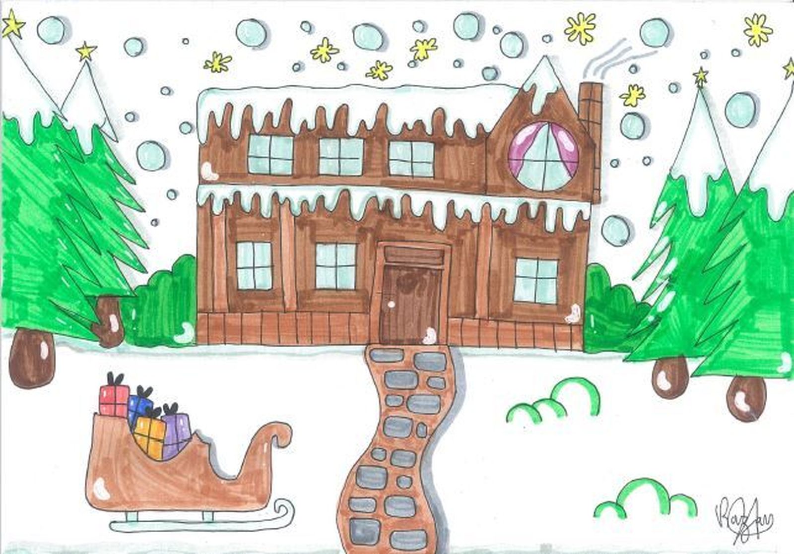 Dibujos del concurso Dibuja y pinta la Navidad en Algeciras