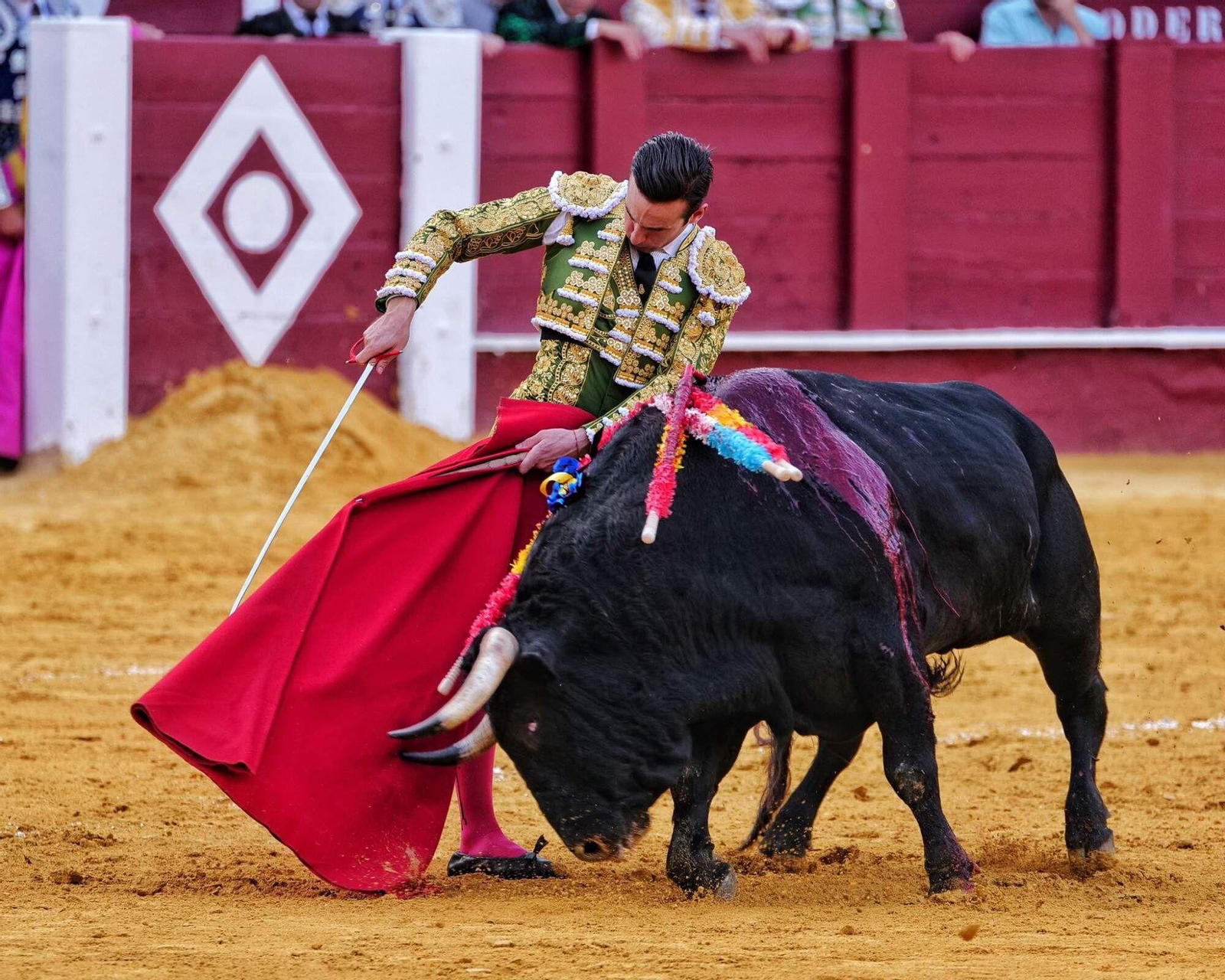 Molina con el tercer toro de Murteira Grave.