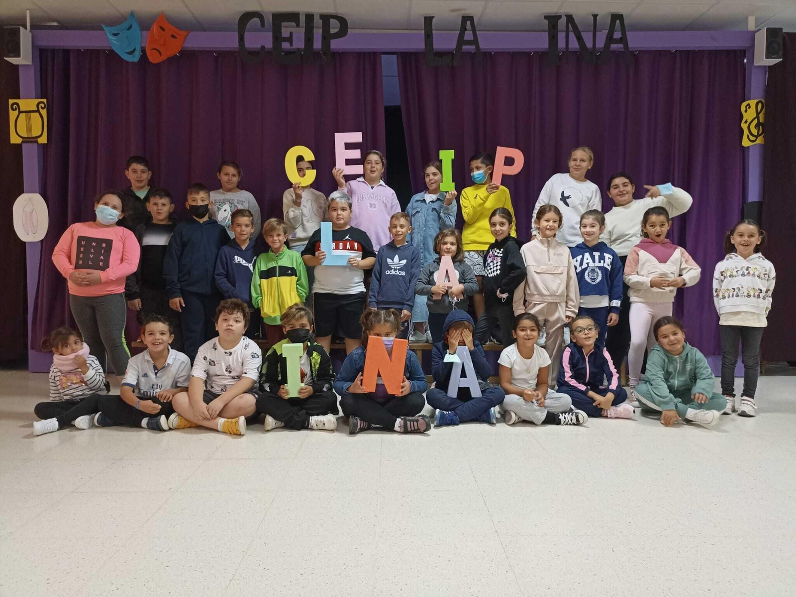 Alumnos del Aula Matinal del CEIP La Ina.
