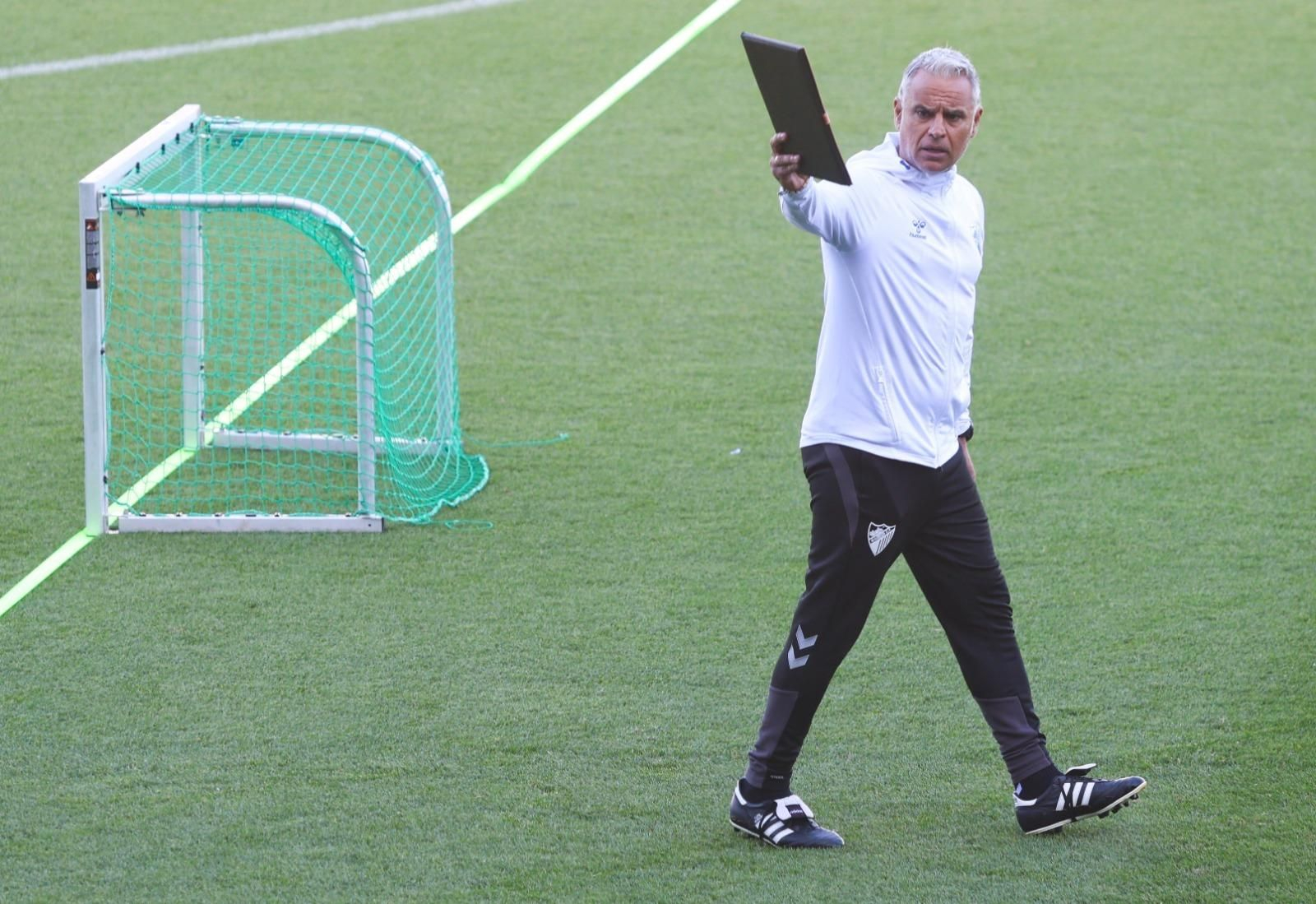 Primer entrenamiento de esta semana del Málaga, en fotos