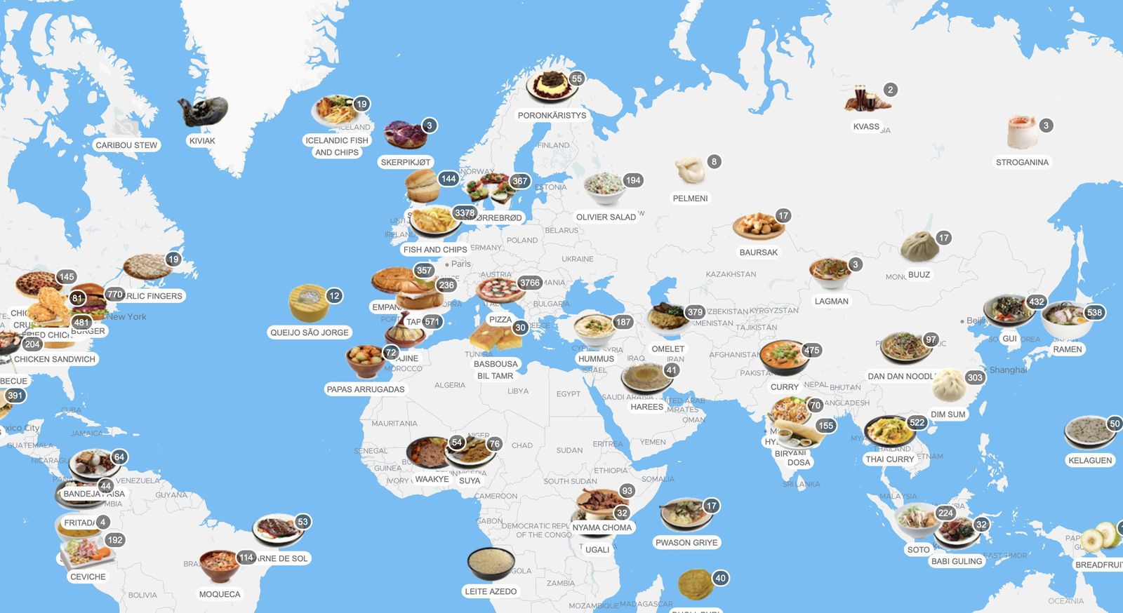 Conoce cuáles son los alimentos y comidas más característicos de Granada gracias a este mapa