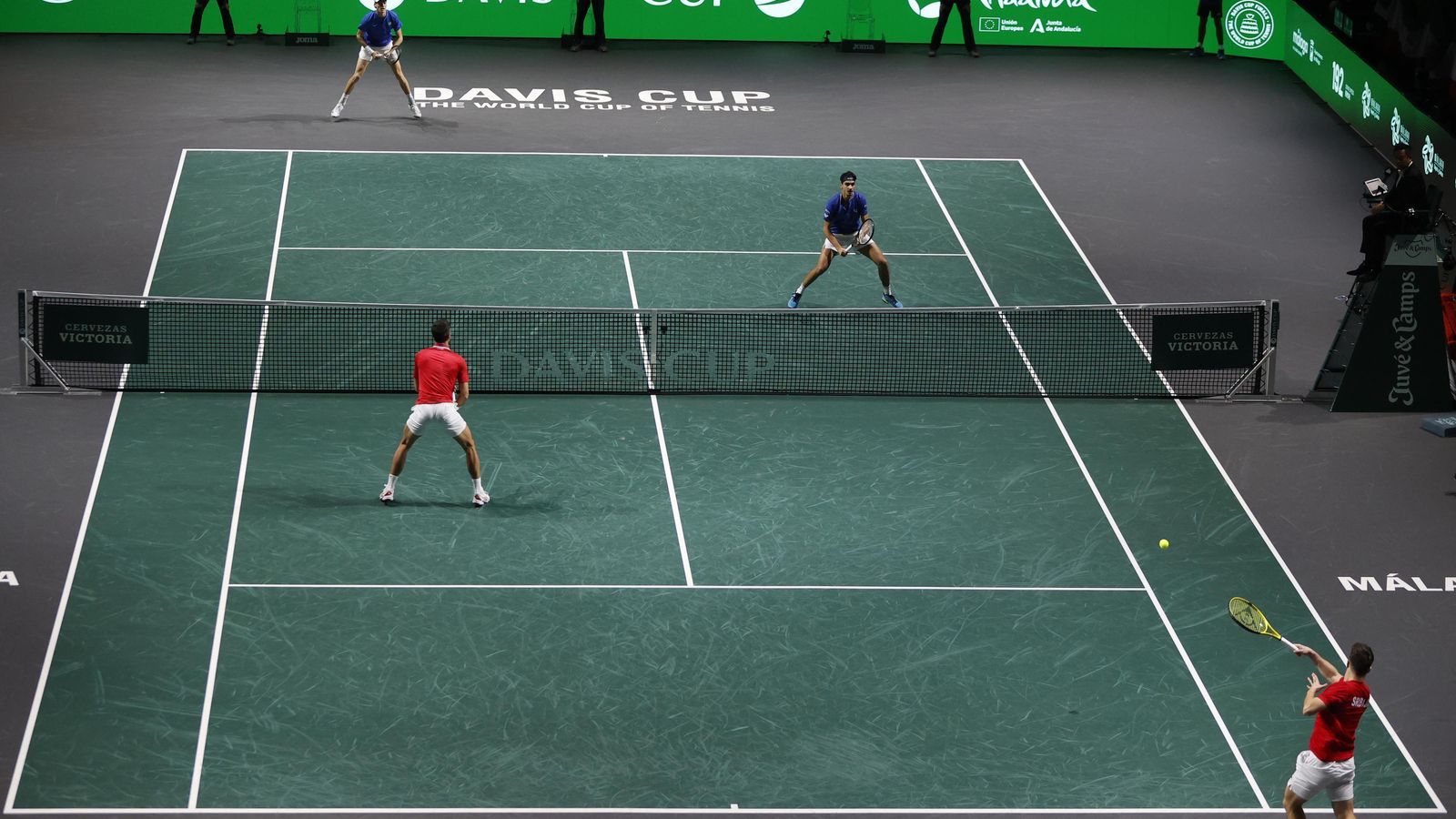 Un momento del partido.