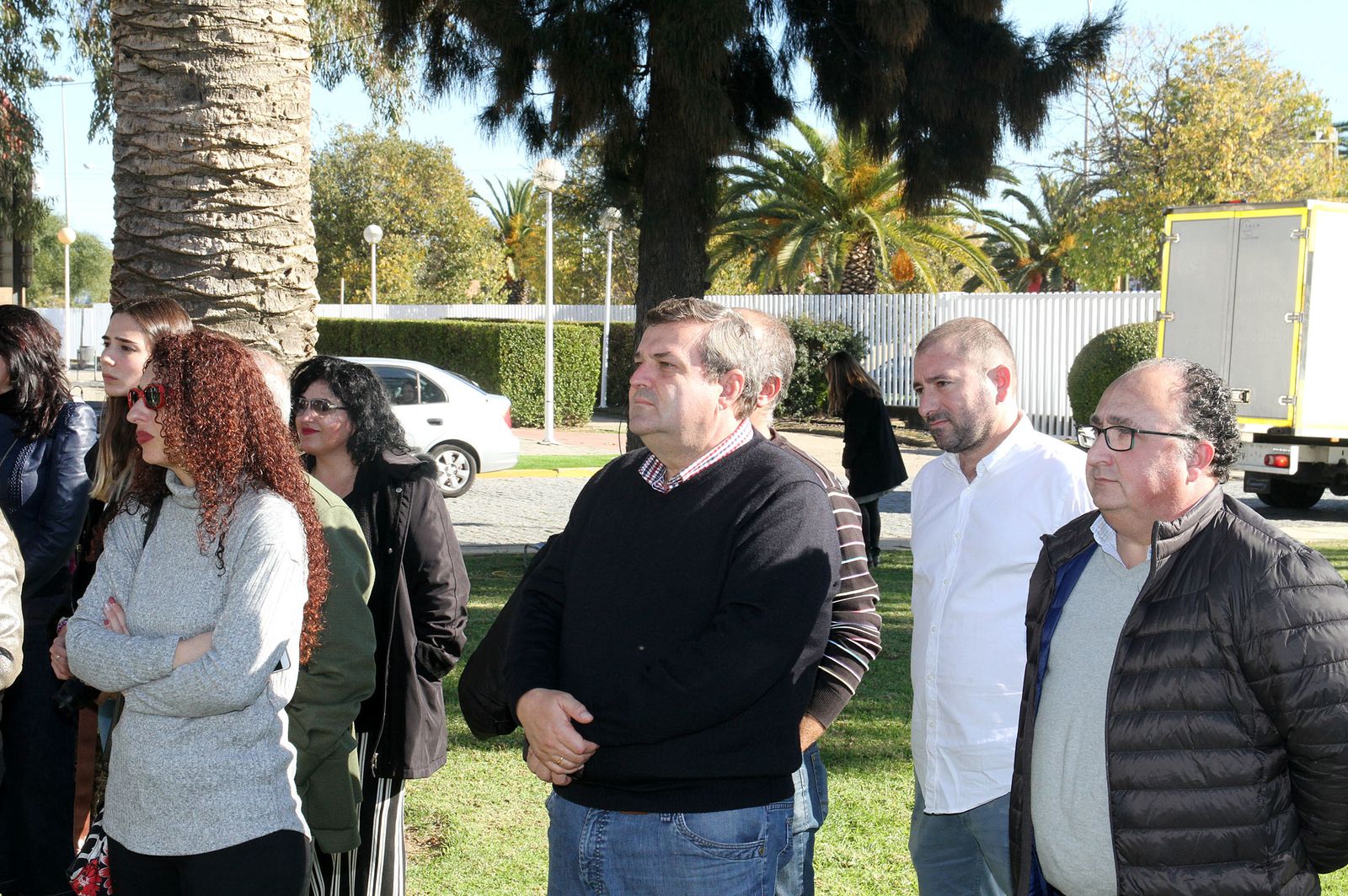Inauguración de la escultura del artista onubense Víctor Pulido 'Imago', en imágenes