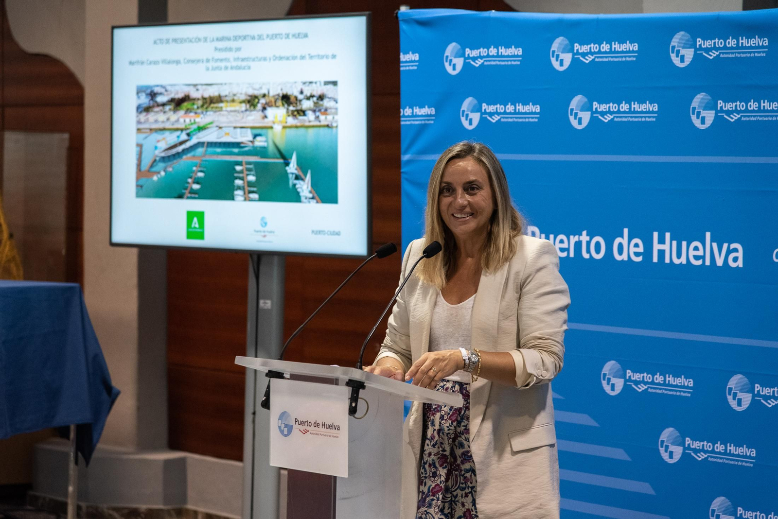 Imágenes de la presentación de la marina del Odiel del Puerto de Huelva