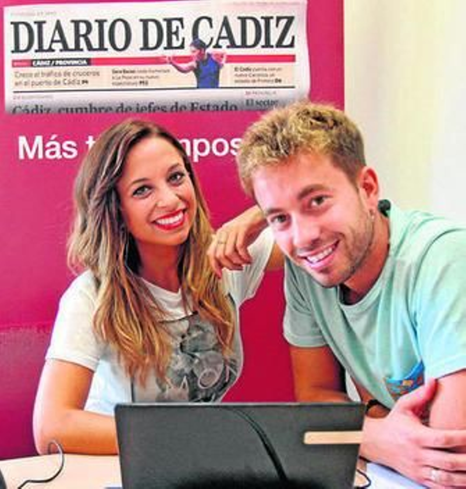 Kiko & Shara, en la redacción de 'Diario de Cádiz'.