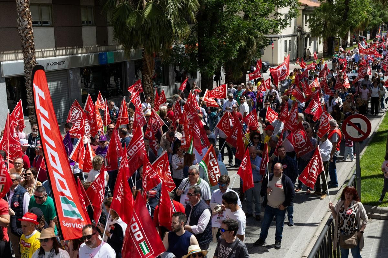 Manifestación convocada por el 1º de Mayo