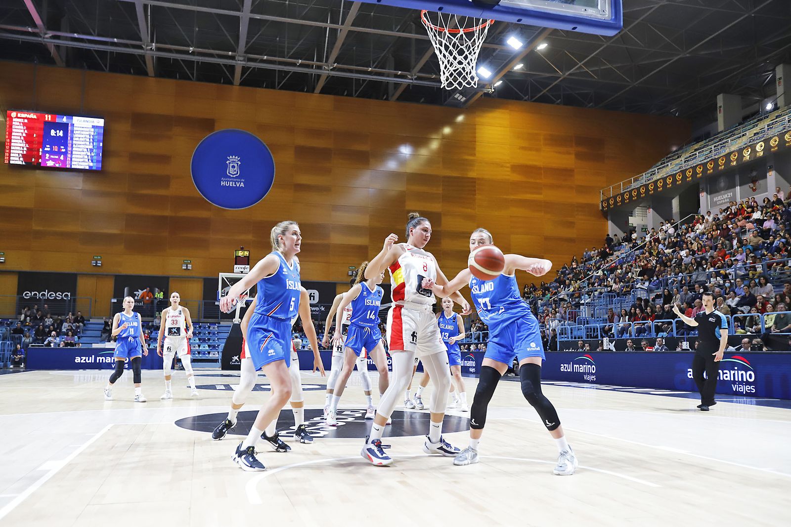 Imágenes del partido de la Selección Española femenina de baloncesto contra Islandia en Huelva