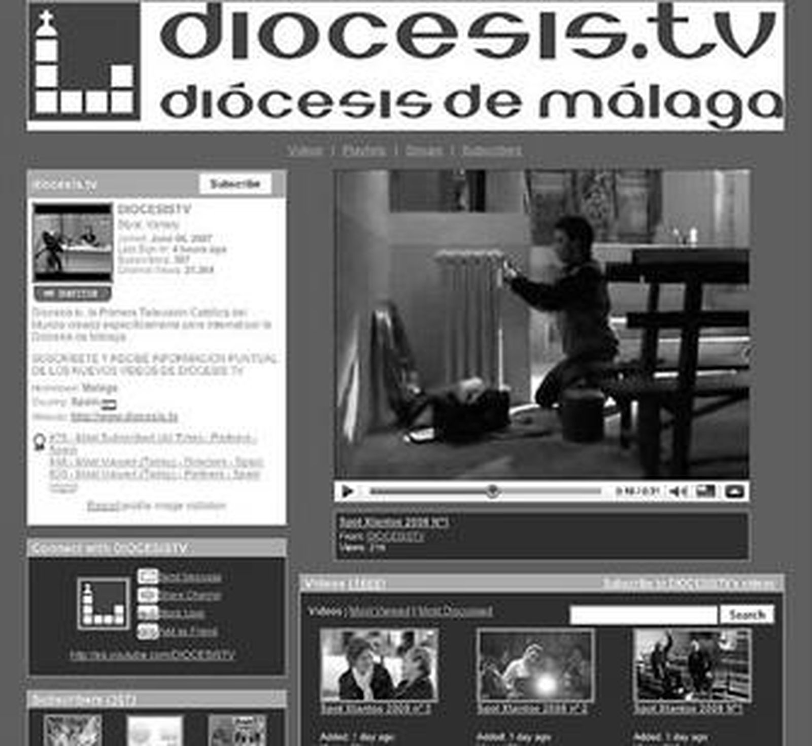 El anuncio se puede ver en el espacio de 'Diócesis TV', la televisión del Obispado de Málaga, en 'Youtube.com'.
