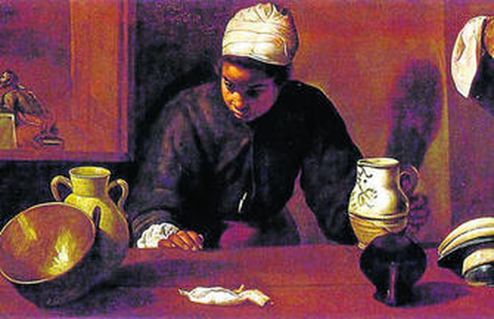 1. En el lienzo 'La  Cena de Emaús', más conocido como 'La Mulata', Velázquez otorga por primera vez en la pintura andaluza todo el protagonismo a una mujer negra. 2. Retrato que Velázquez hizo de su ayudante,  el pintor Juan de Pareja, al que concedió la libertad en Roma. 3. El célebre cuadro 'Tres niños' de Murillo, de la Dulwich Picture Gallery de Londres, pintado hacia 1670.