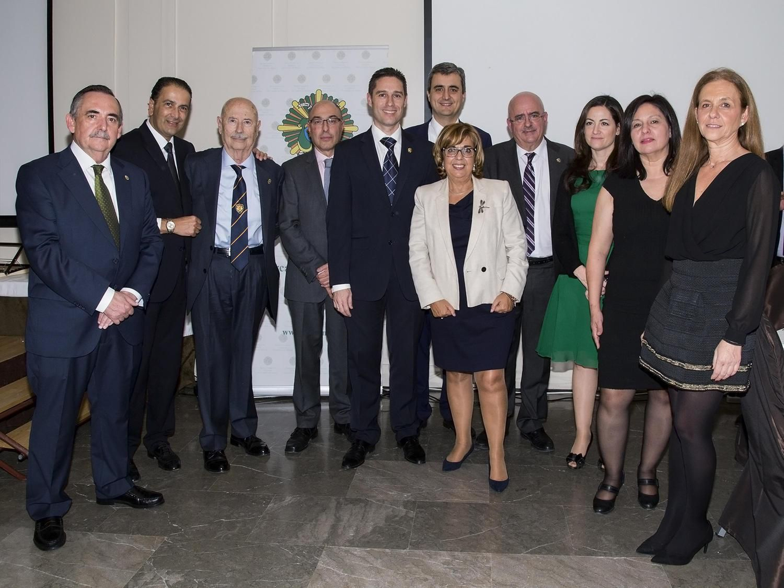 Representantes del Colegio, durante la gala.