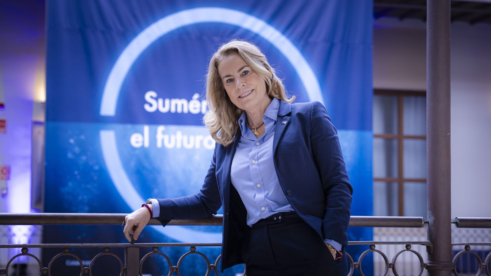 Theresa Zabell, en el Palacio de Congresos de Cádiz, antes de su intervención en el Blue Zone Forum.