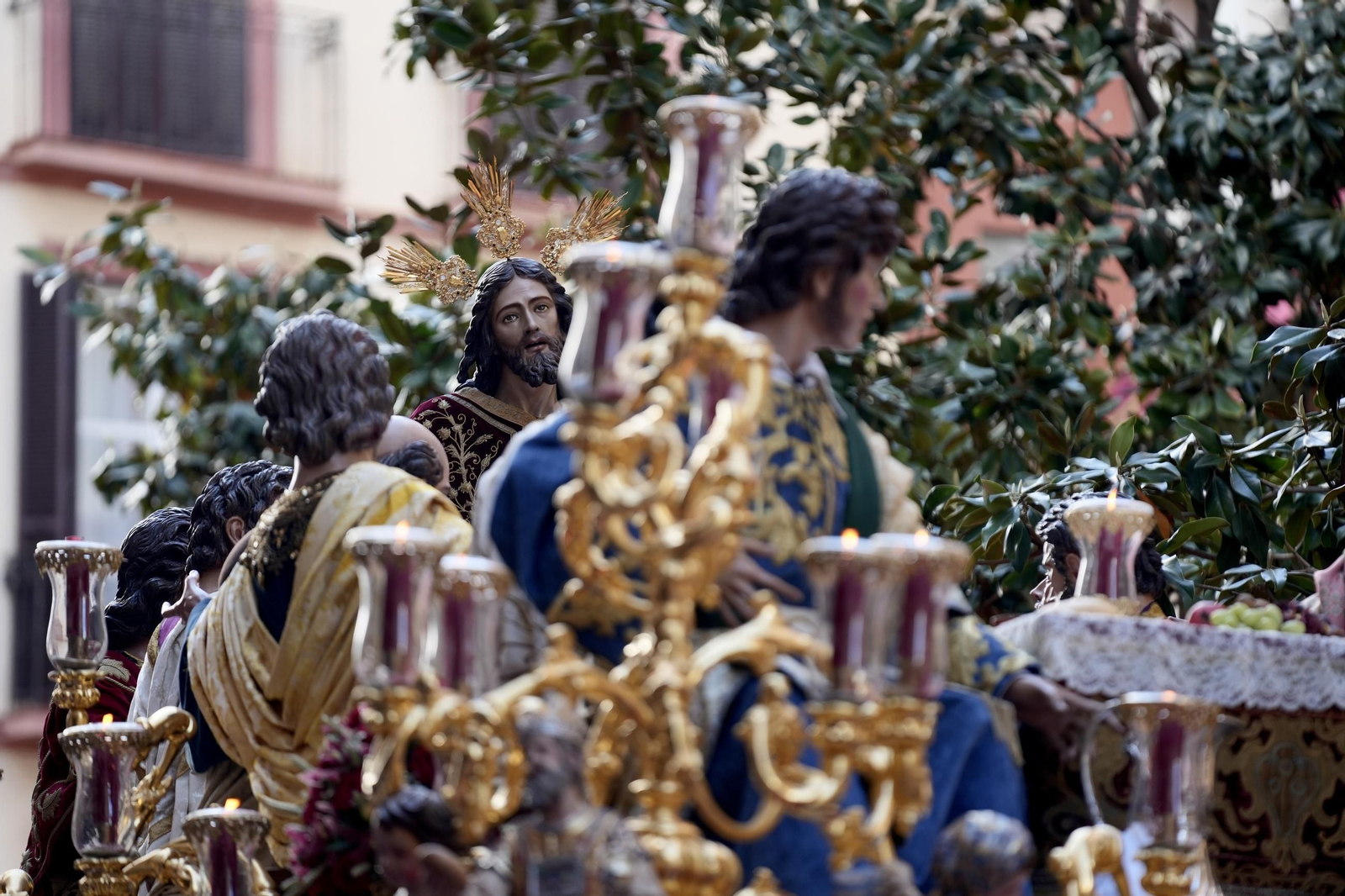 La Sagrada Cena en el Jueves Santo de Málaga, en imágenes