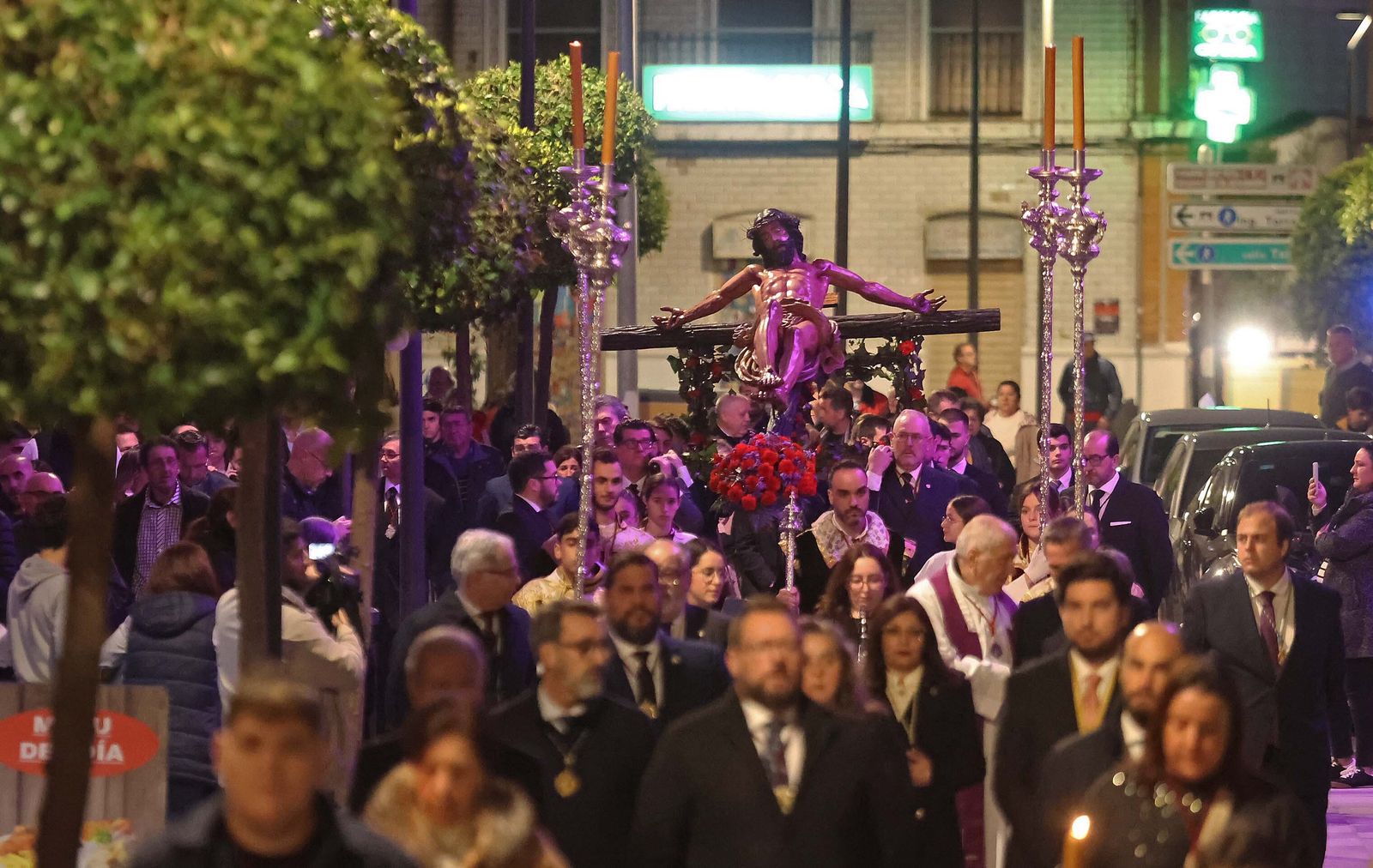 Imágenes del Vía Crucis oficial del Consejo Local de Hermandades y Cofradías de Algeciras
