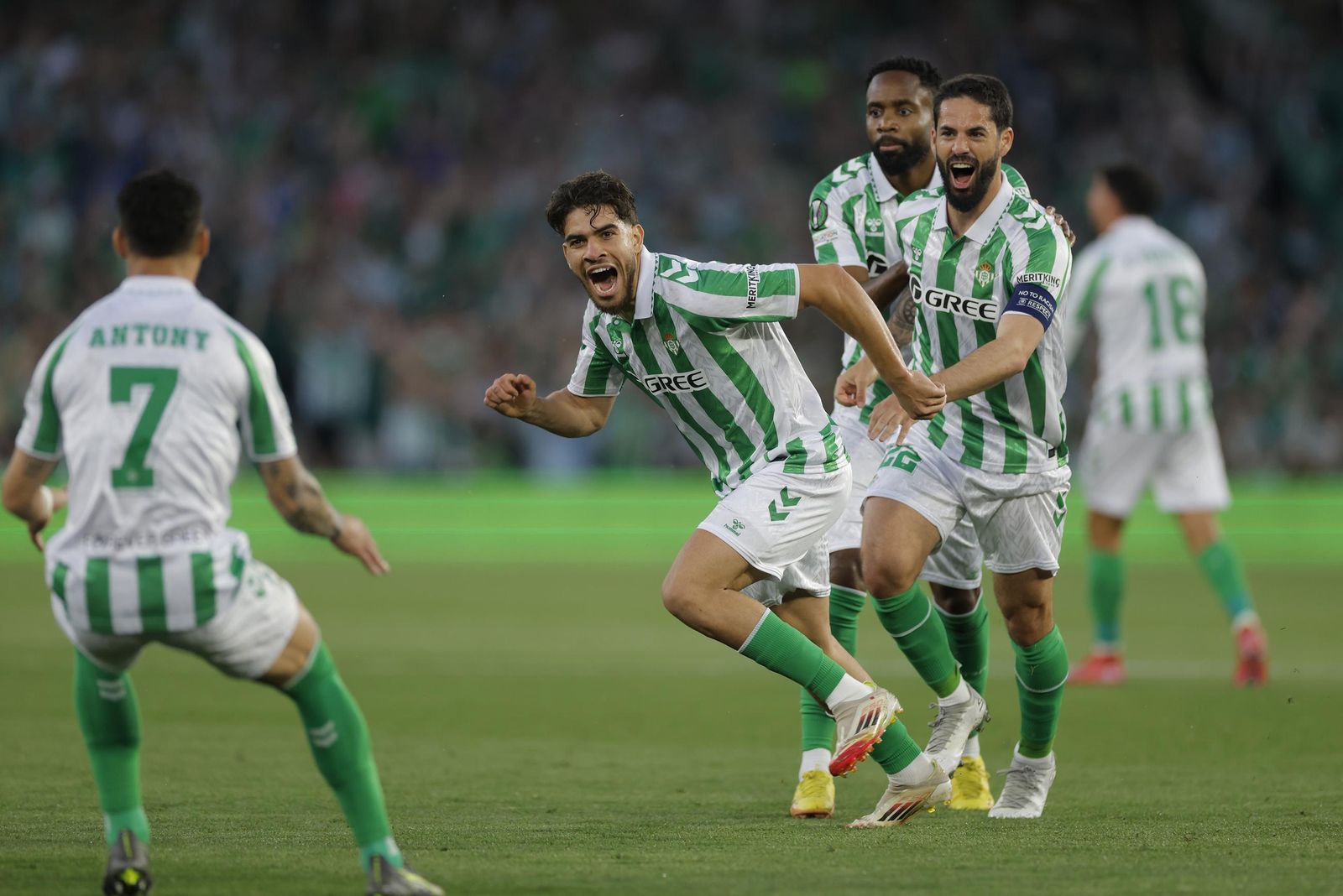 Abde celebra su gol contra la Fiorentina
