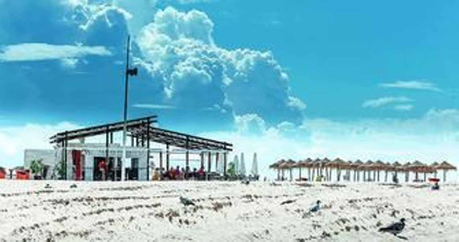 Las nubes y los claros se mezclaron ayer en el paisaje de la playa de la Victoria, casi desierta por el mal tiempo y la finalización del verano.