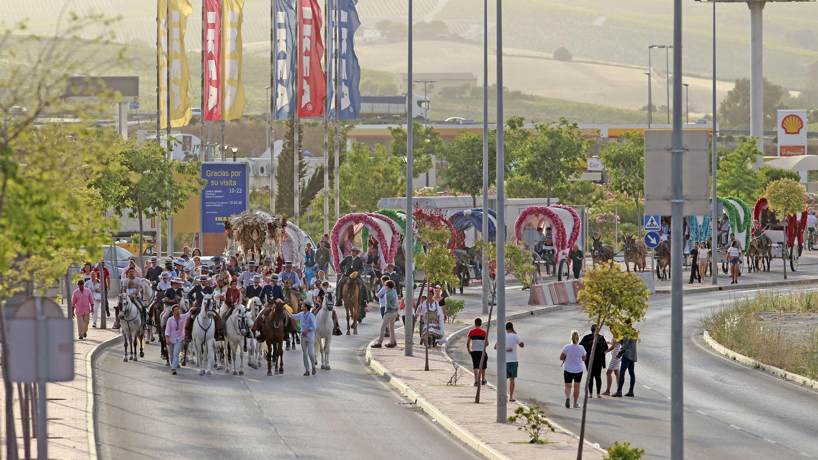 Imágenes de pasadas romerías de la Hdad de Jerez al Rocío