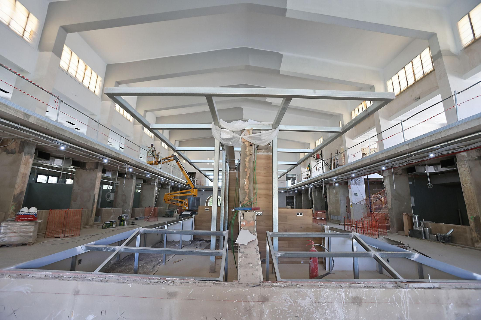 Imágenes del actual estado de las obras del mercado de San Sebastián