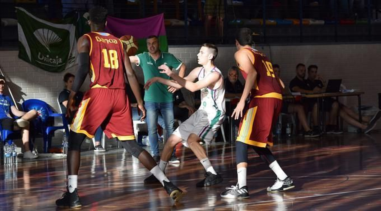 Rubén Domínguez, con el Unicaja cadete.