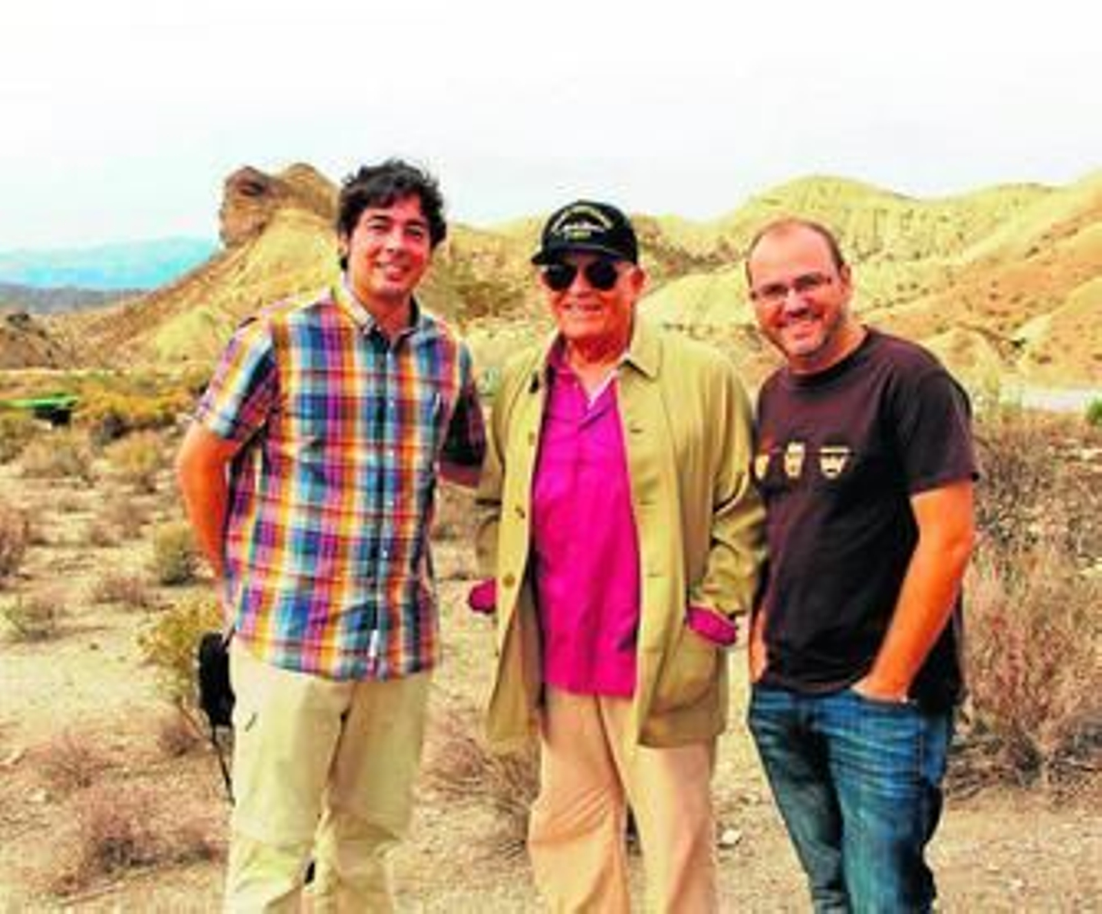 Juan Gabriel García, Enzo G. Castellari y Víctor Matellano en Tabernas.