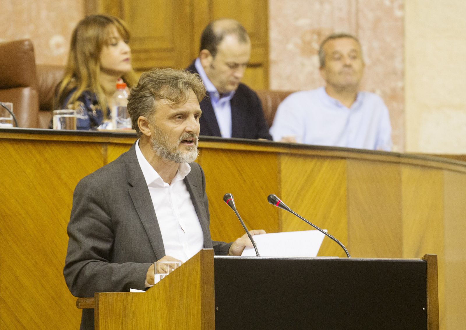 El antiguo consejero de Medio Ambiente, José Fiscal, durante el Pleno en que se aprobaron las leyes en disputa.