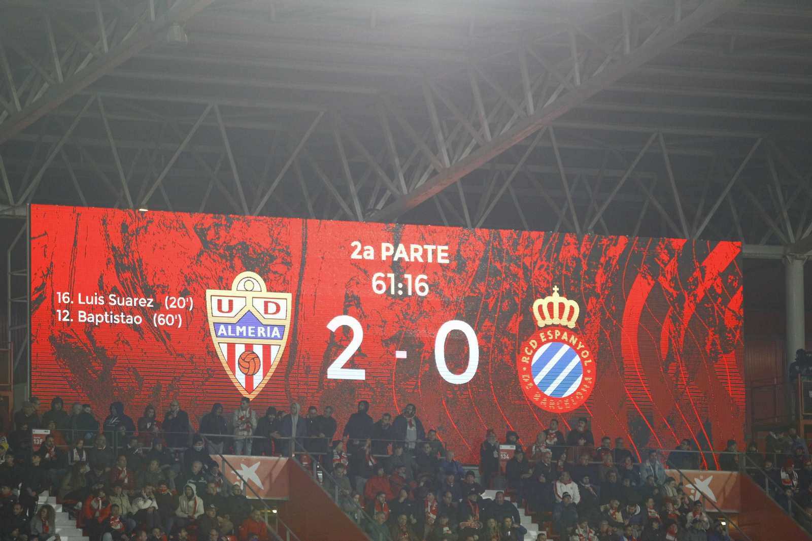 Imágenes del partido U.D. Almería-R.C.D. Espanyol