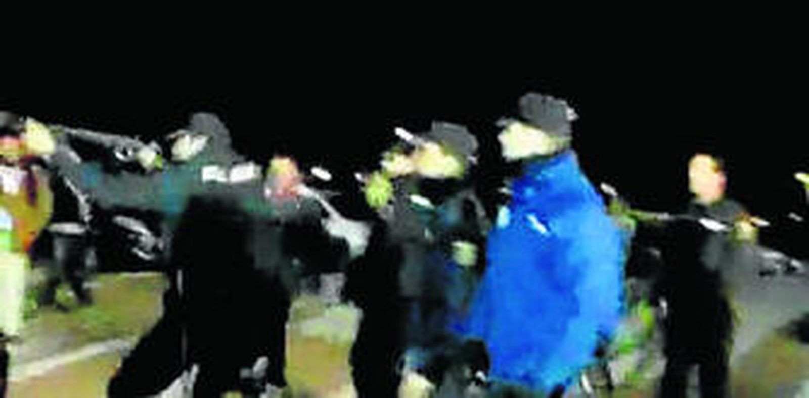 Captura del vídeo en el que se observan los incidentes tras el partido.