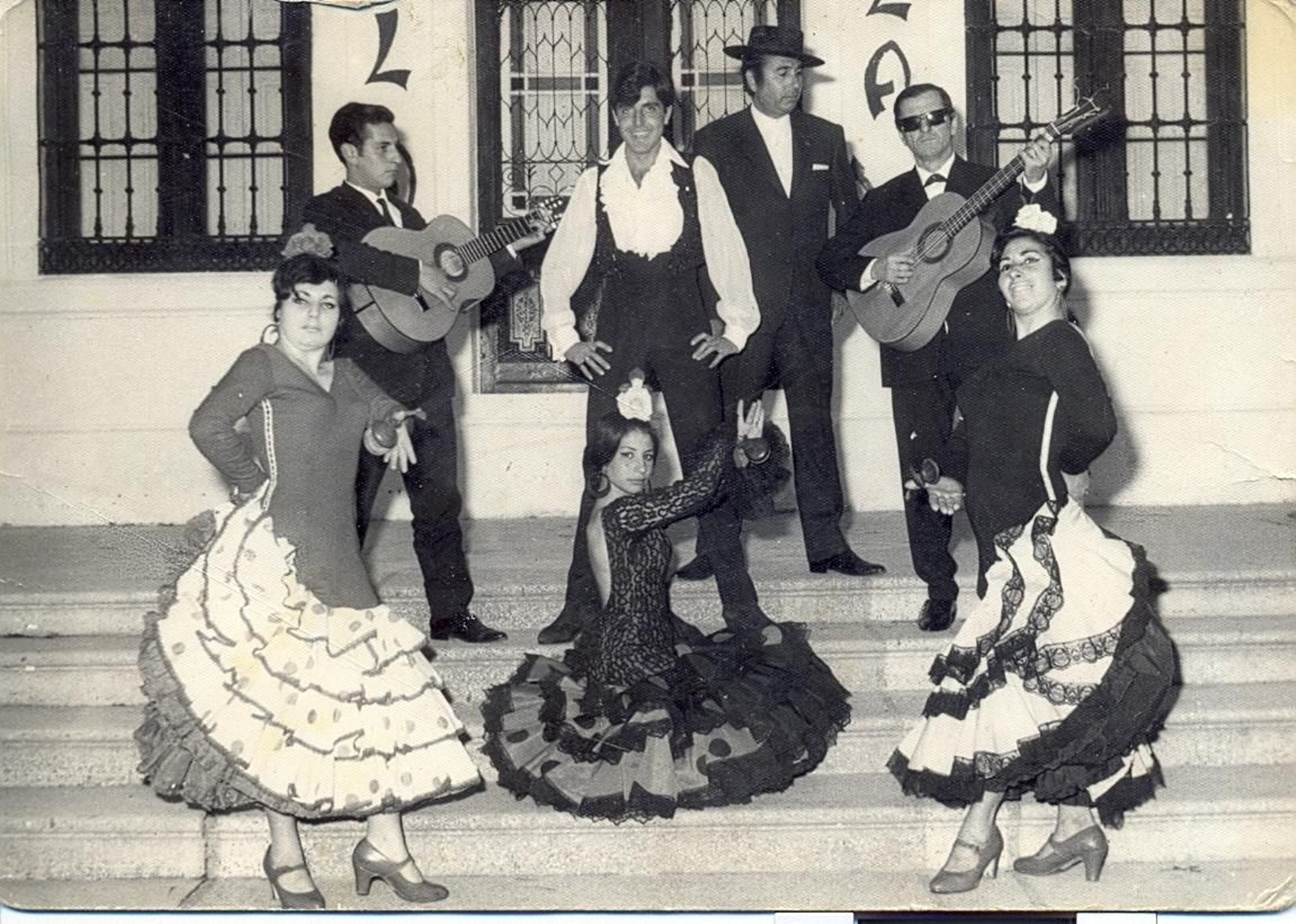El cuadro flamenco de Gloria Vargas, en una imagen de los años 60.