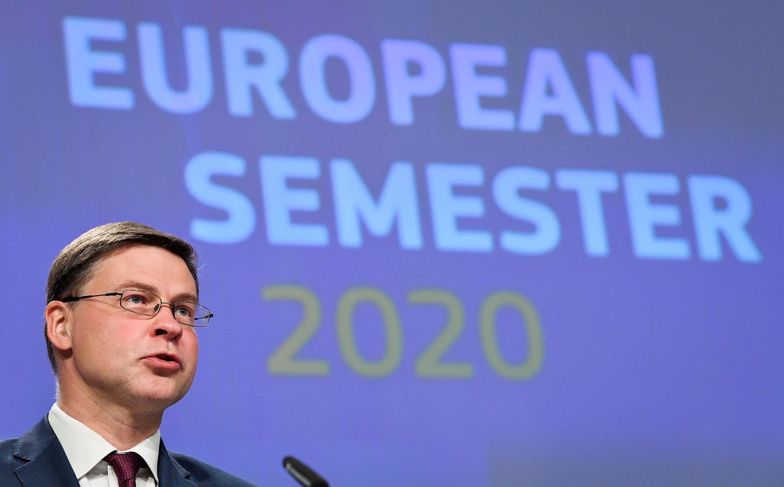 El vicepresidente de la Comisión Europea, Valdis Dombrovskis.