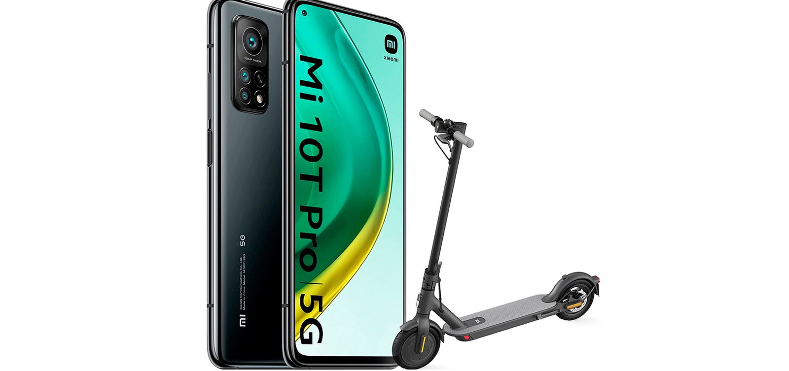 Smartphone Xiaomi Mi 10T Pro 5G Negro y Mi Electric Scooter 1S