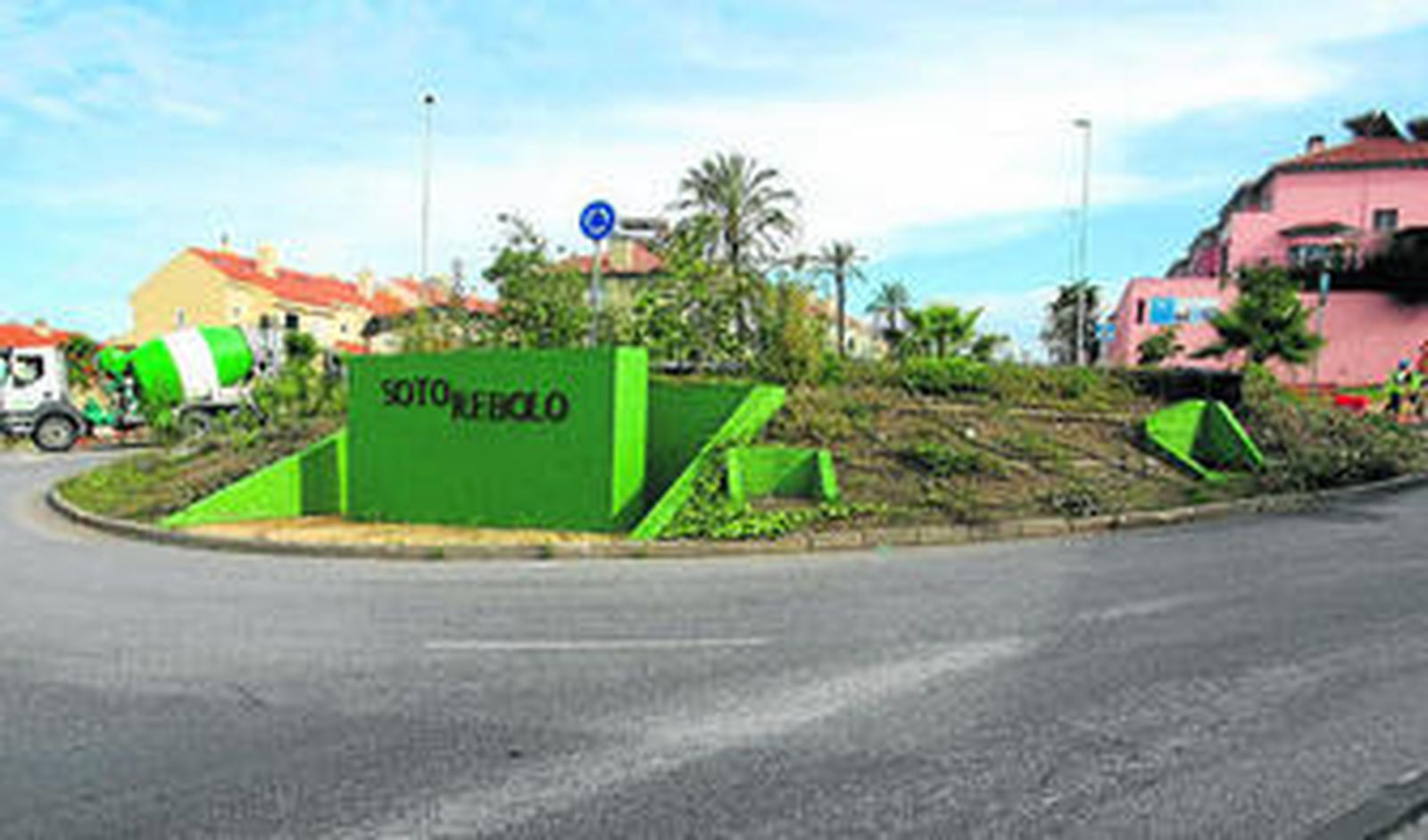 Urbanización Sotorebolo en Algeciras en la mañana de ayer.