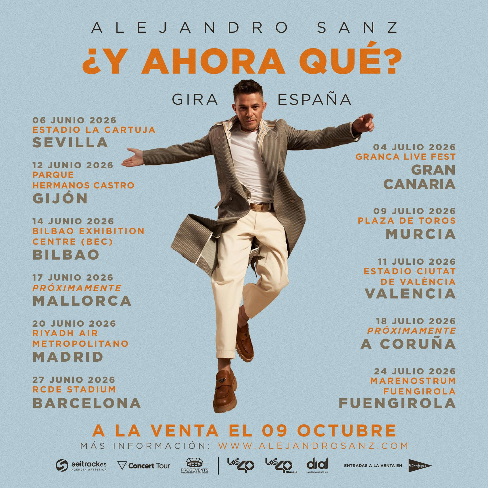 Un detalle del cartel de la gira de Alejandro Sanz.