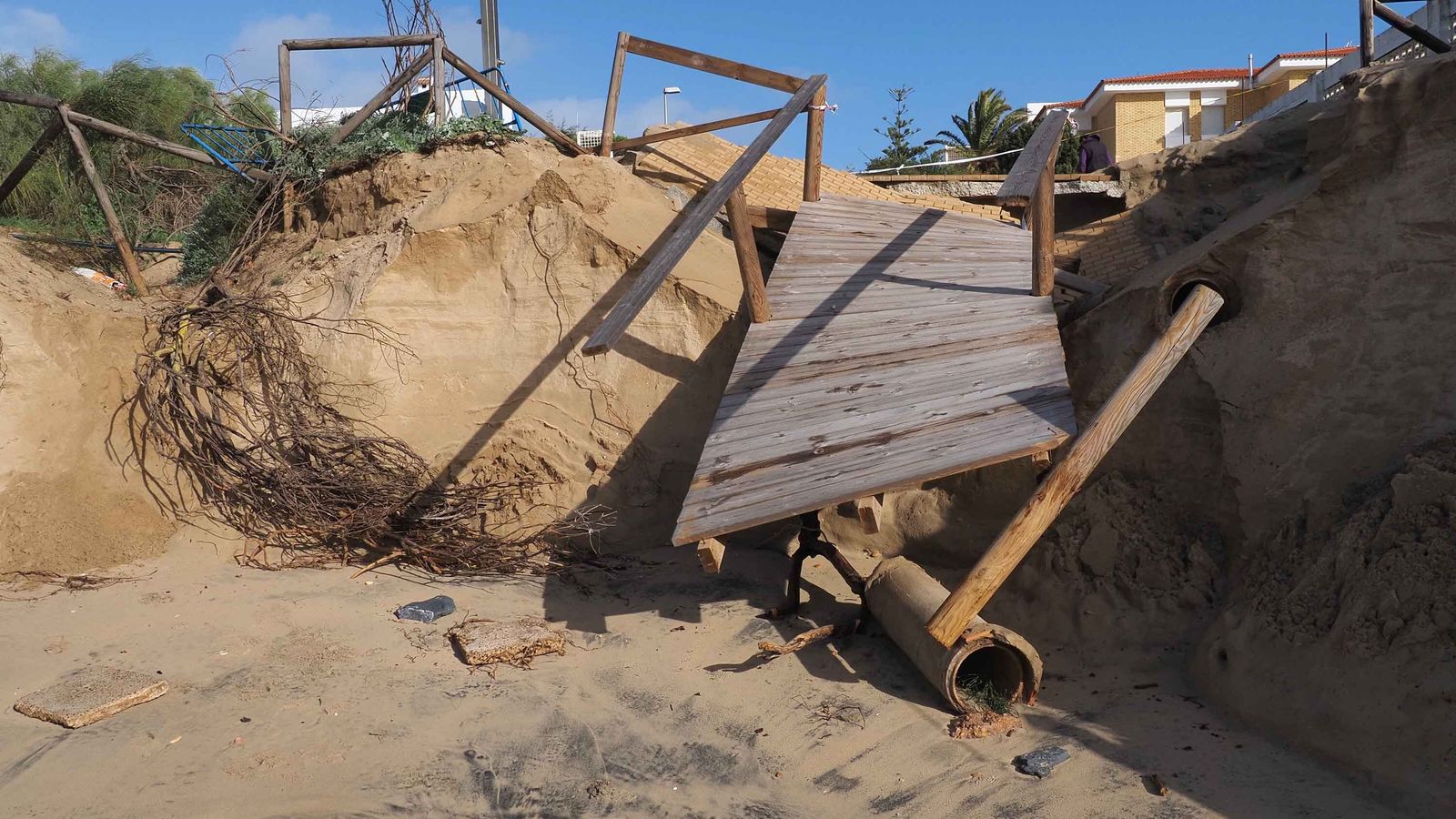 La devastación es total en algunos puntos