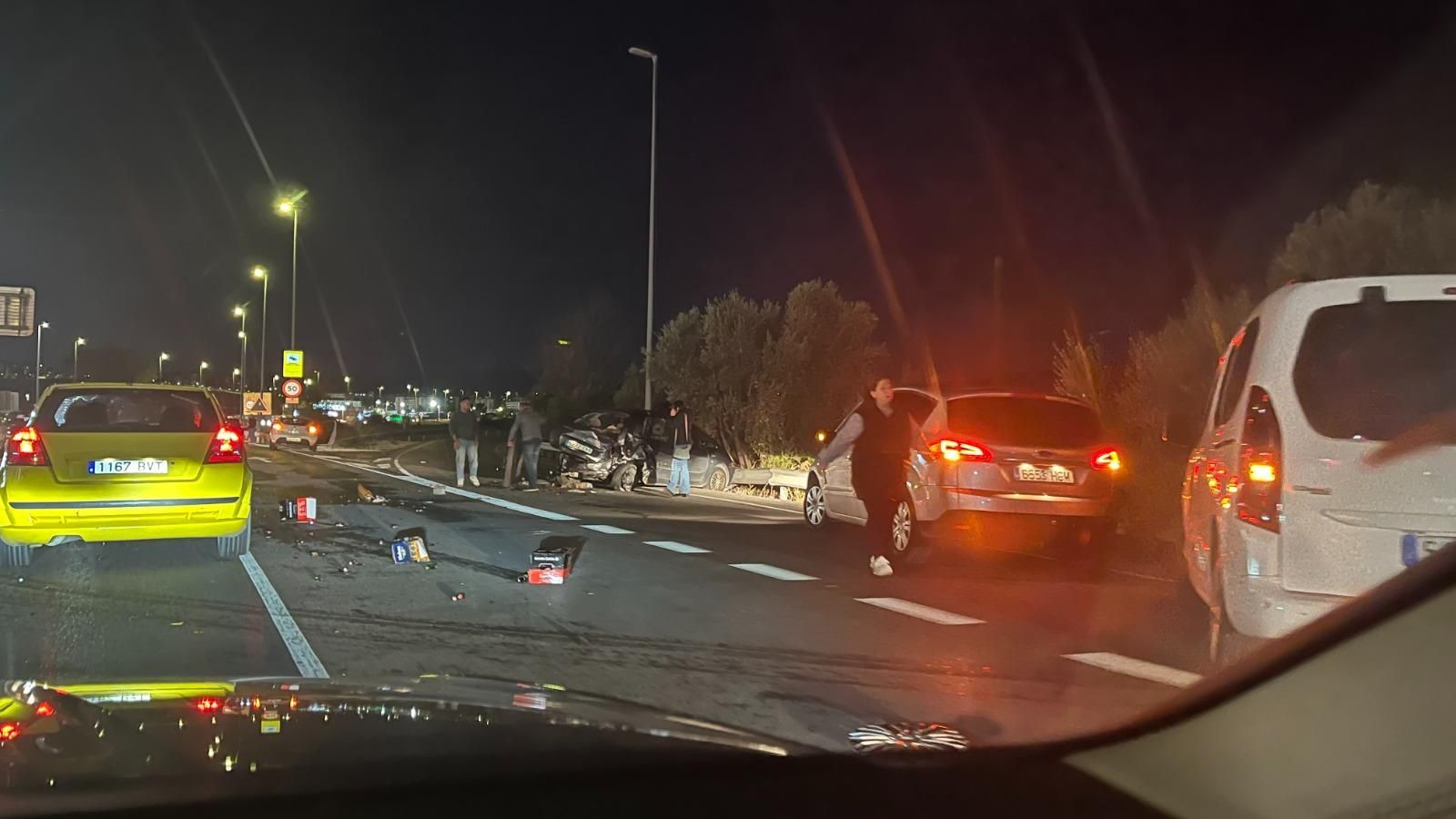 Accidente de tráfico en la N-323.