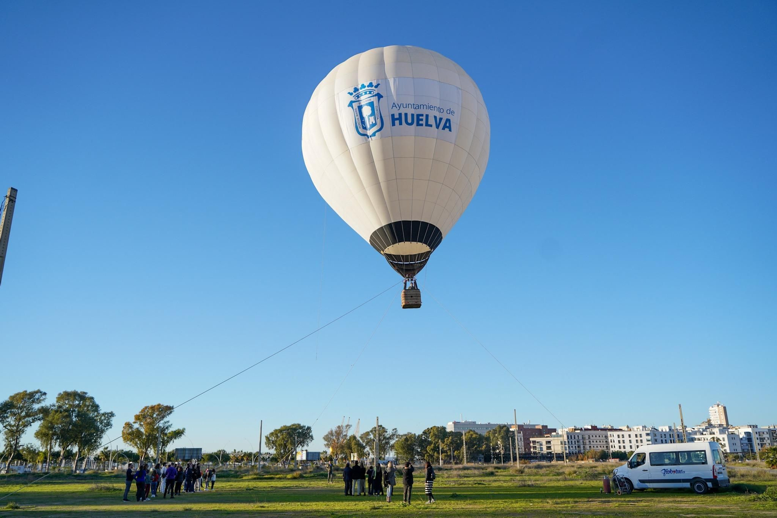 El globo aerostático que se podrá disfrutar esta Navidad en Huelva.